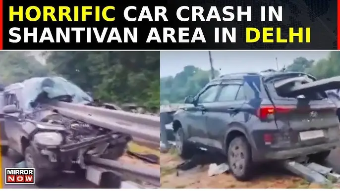 Delhi Latest Update 2024 :- On Wednesday, Four Du Collage Students Celebrated there Friend Birthday and Returned In Car And Suddenly Crashed On Road Pull